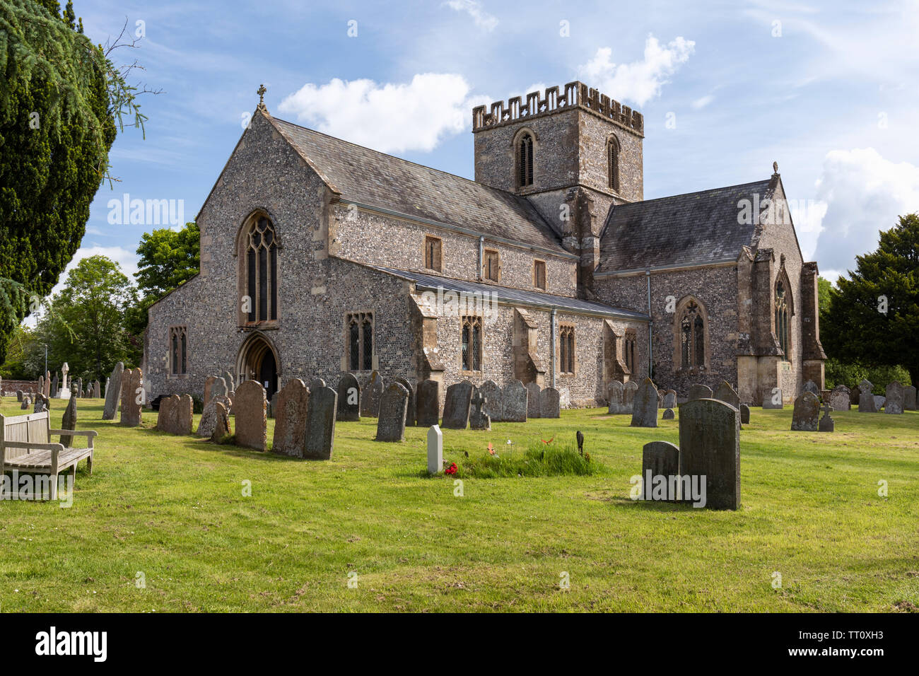 Die historische St Marys Church, Great Bedwyn, Wiltshire, England, Großbritannien Stockfoto