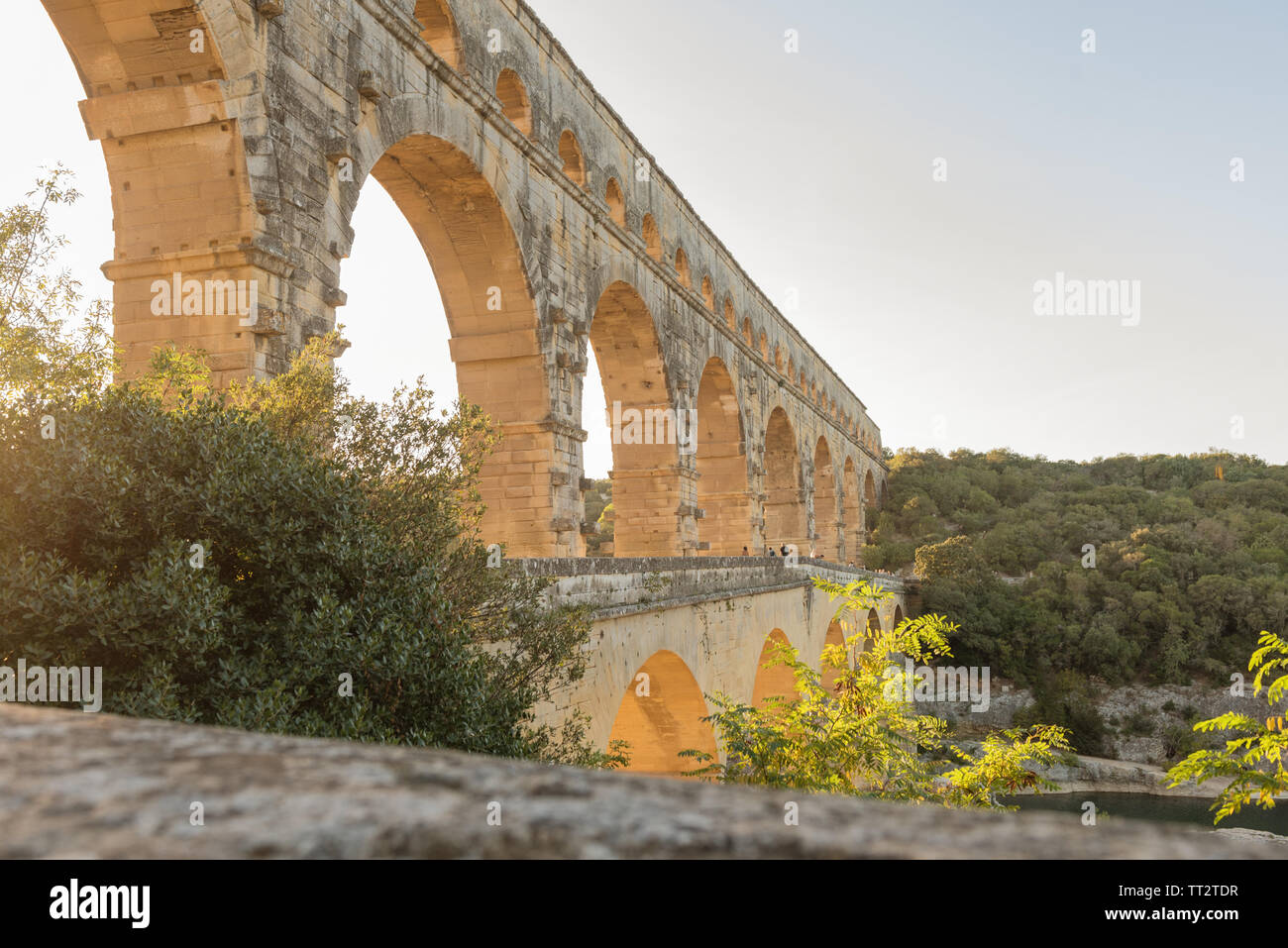 Römisches Aquädukt Pont du Gard, UNESCO-Weltkulturerbe. Frankreich ...