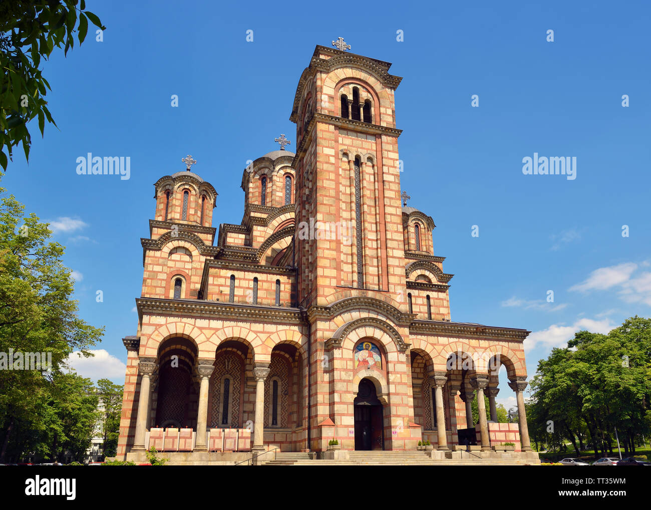 St Marks Kirche, Belgrad, Serbien Stockfoto