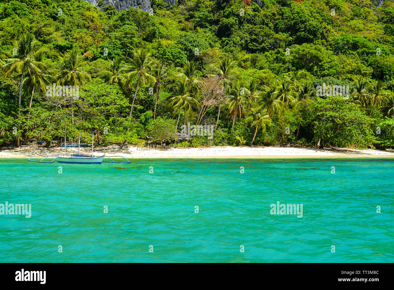 Natur Landschaft Aussicht auf das Meer und die Berge. Reisen in den Philippinen. Stockfoto