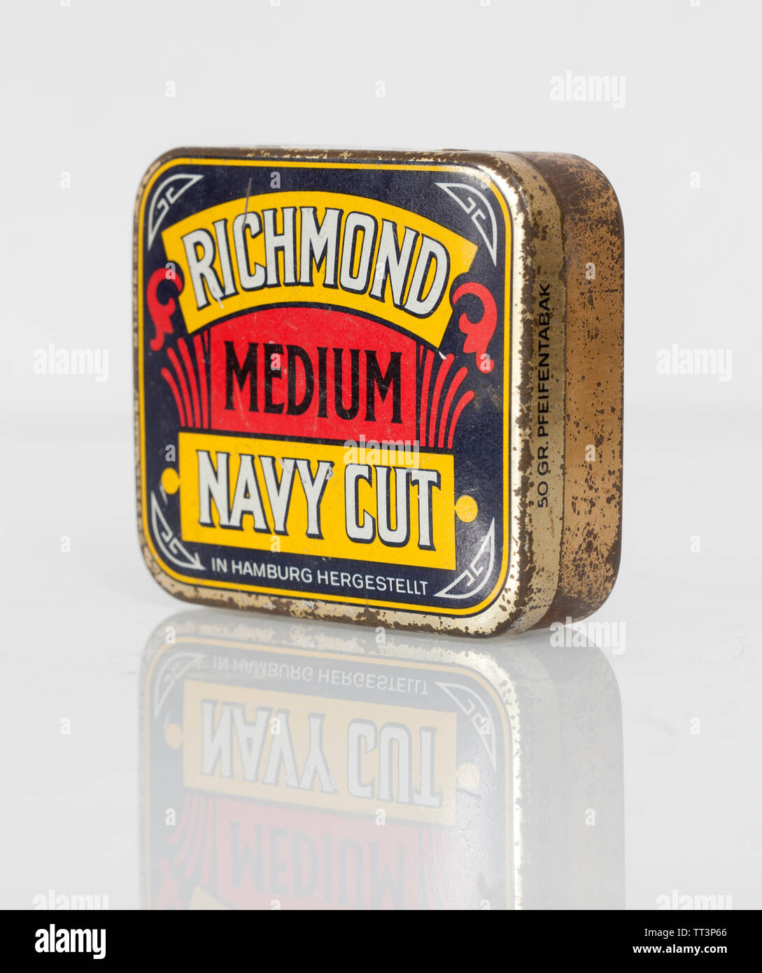 Vintage Richmond Navy Cut Tobacco Tin Stockfoto