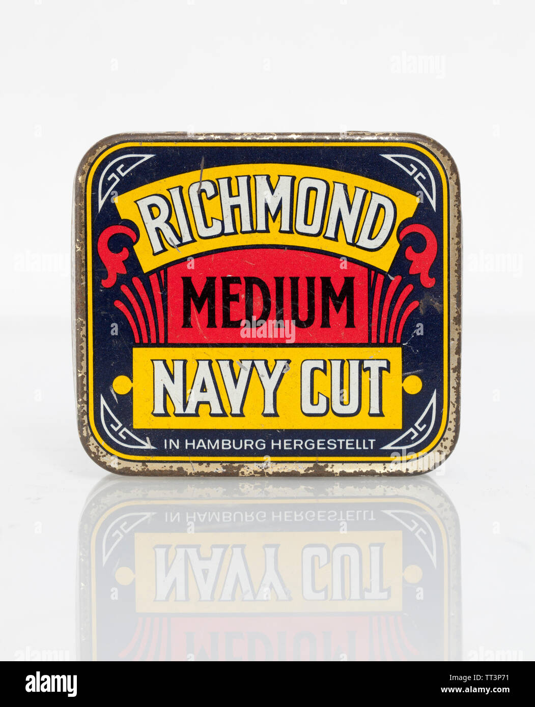 Vintage Richmond Navy Cut Tobacco Tin Stockfoto