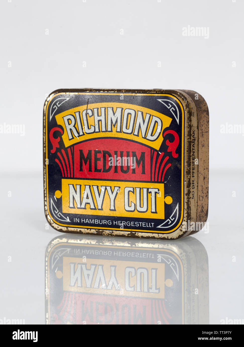 Vintage Richmond Navy Cut Tobacco Tin Stockfoto