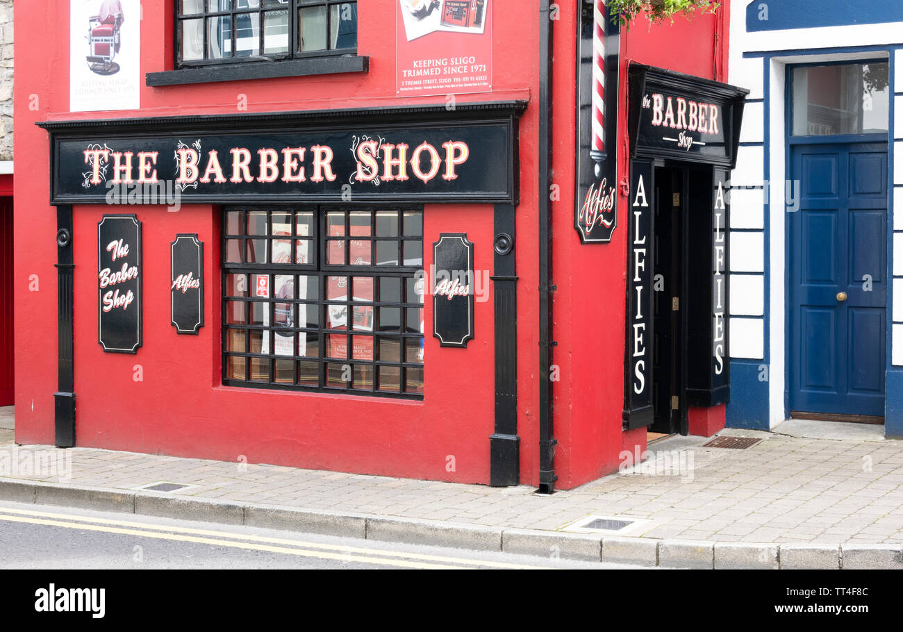Der Friseur in Sligo, Irland Stockfoto