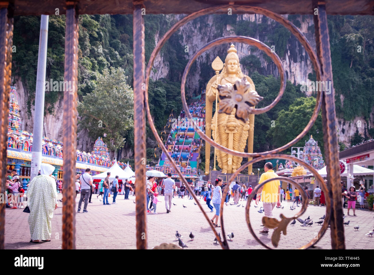 Batu Höhlen - Hindutempel in Kuala Lumpur, Malaysia Stockfoto