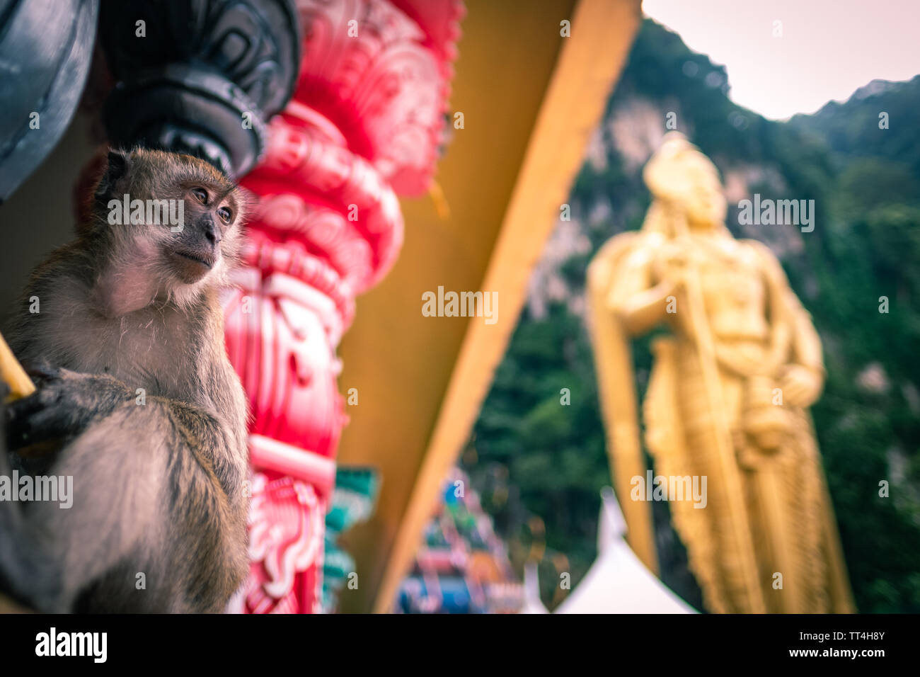 Batu Höhlen - Hindutempel in Kuala Lumpur, Malaysia Stockfoto