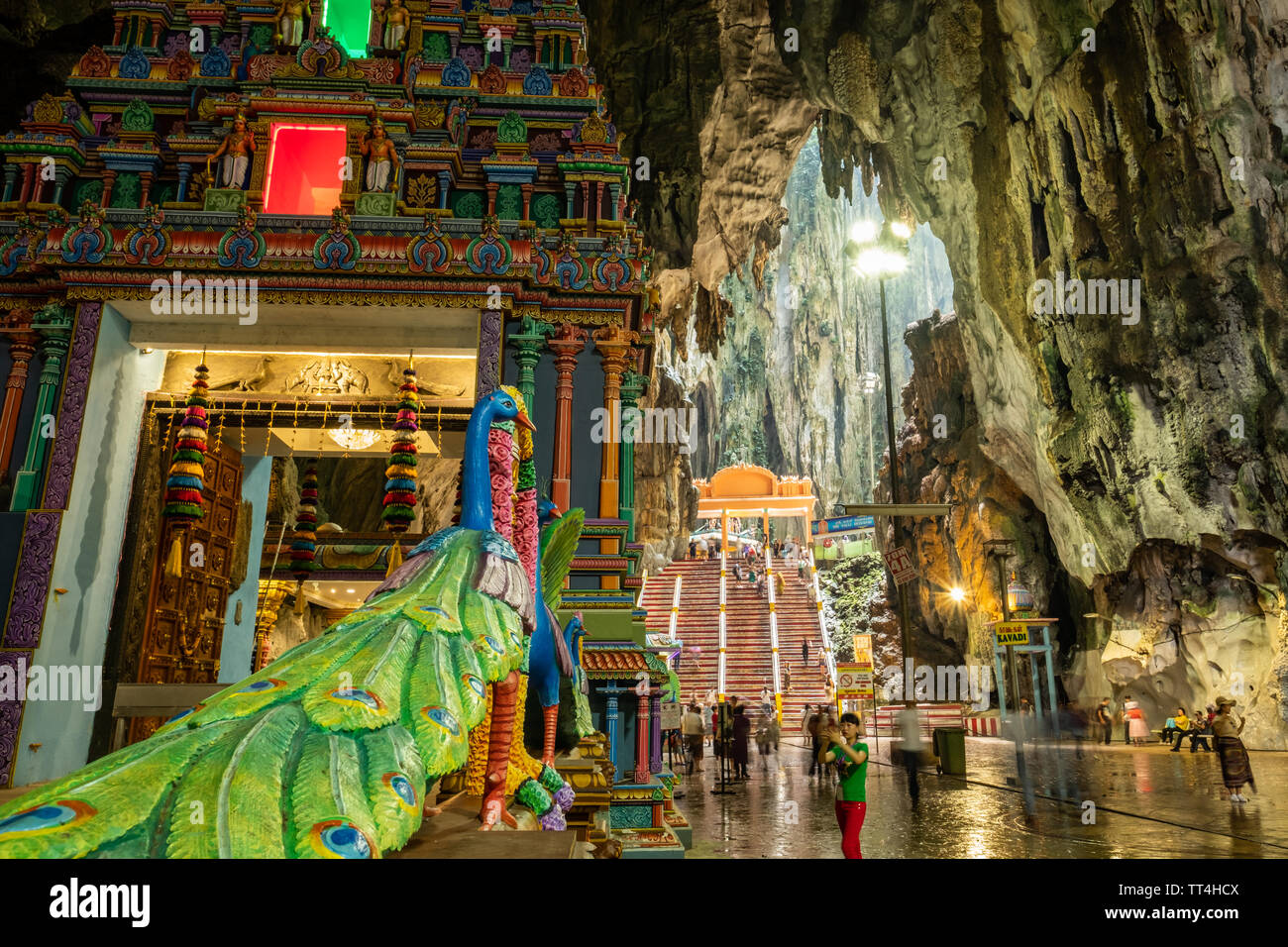 Batu Höhlen - Hindutempel in Kuala Lumpur, Malaysia Stockfoto