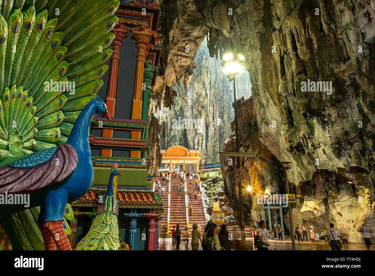 Batu Höhlen - Hindutempel in Kuala Lumpur, Malaysia Stockfoto