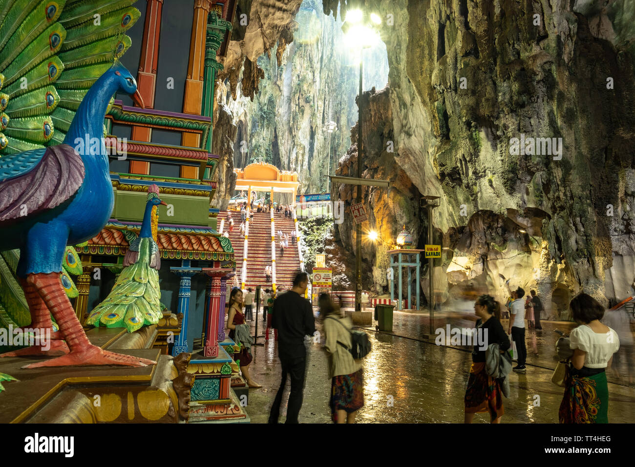 Batu Höhlen - Hindutempel in Kuala Lumpur, Malaysia Stockfoto
