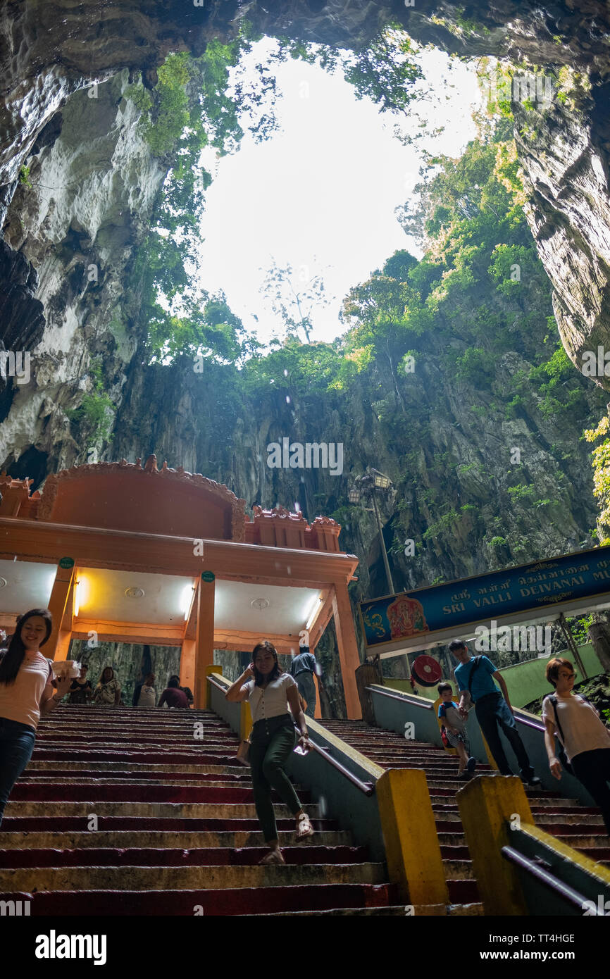 Batu Höhlen - Hindutempel in Kuala Lumpur, Malaysia Stockfoto