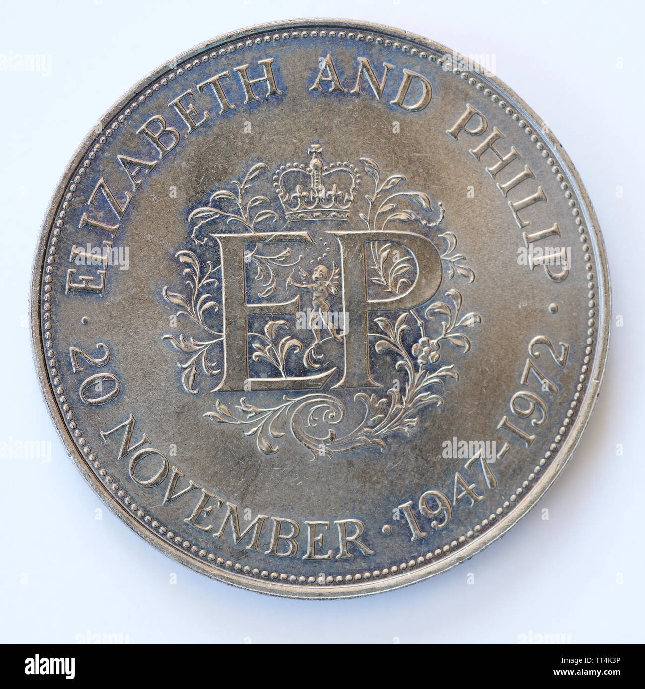 Vereinigtes Königreich 25 neue Pence - Elizabeth II Münze - 1972 Stockfoto