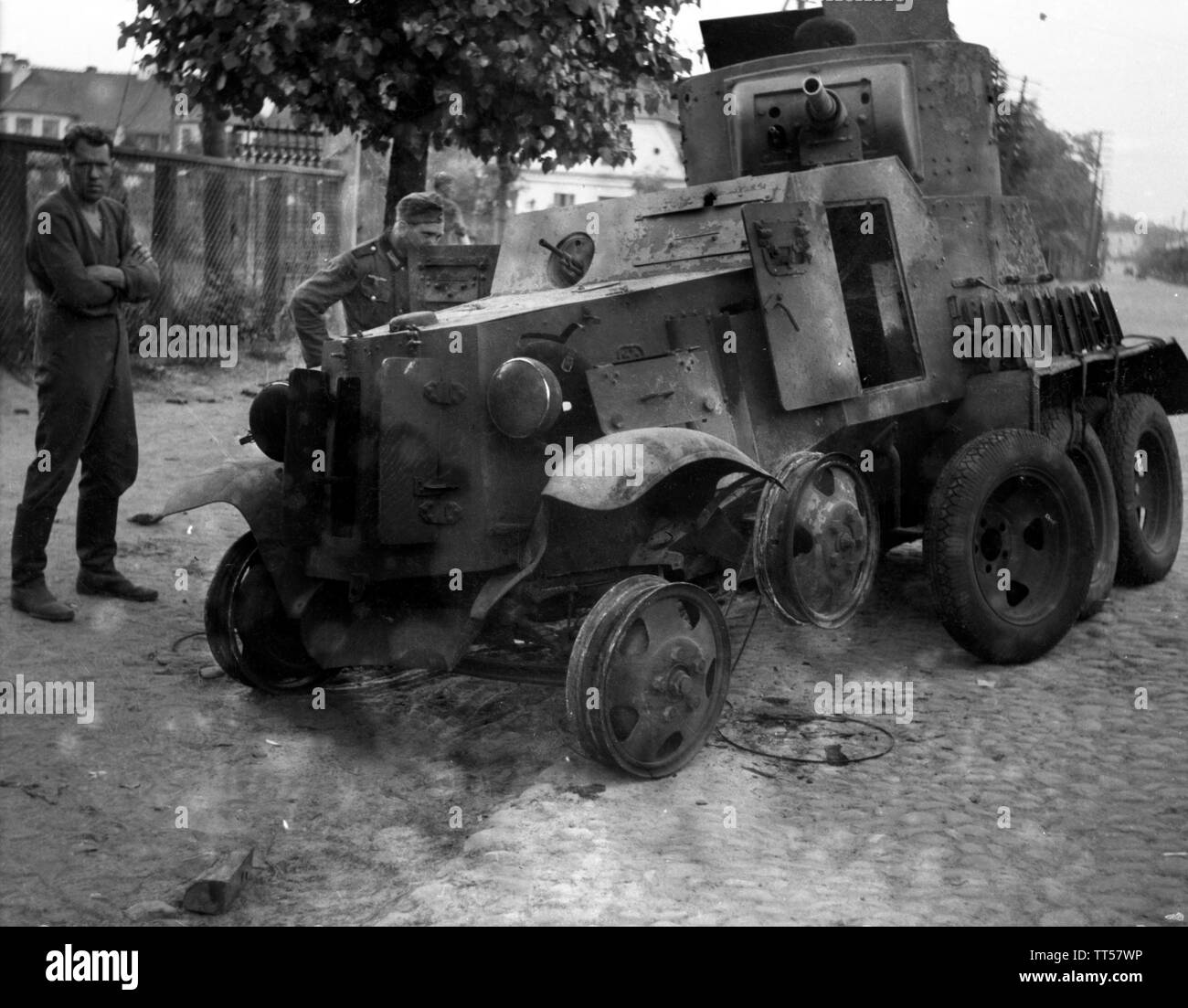 2. Weltkrieg Sowjetarmee/Rote Armee Ostfront Aufklärungspanzer BA-10M 2.Weltkrieg sowjetische Armee/Rote Armee Ostfront Panzerwagen Stockfoto