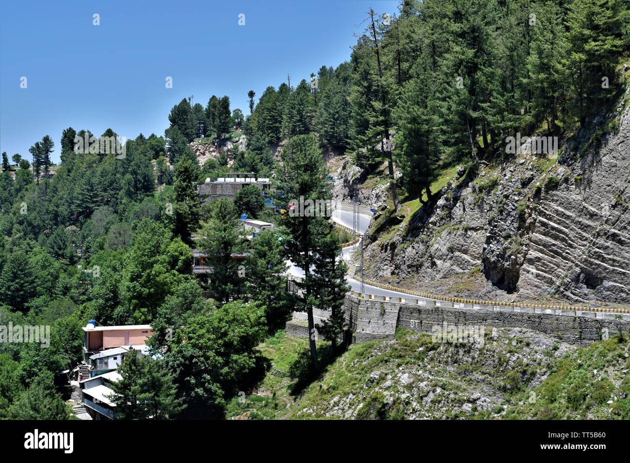 Stangen auf Berge Stockfoto