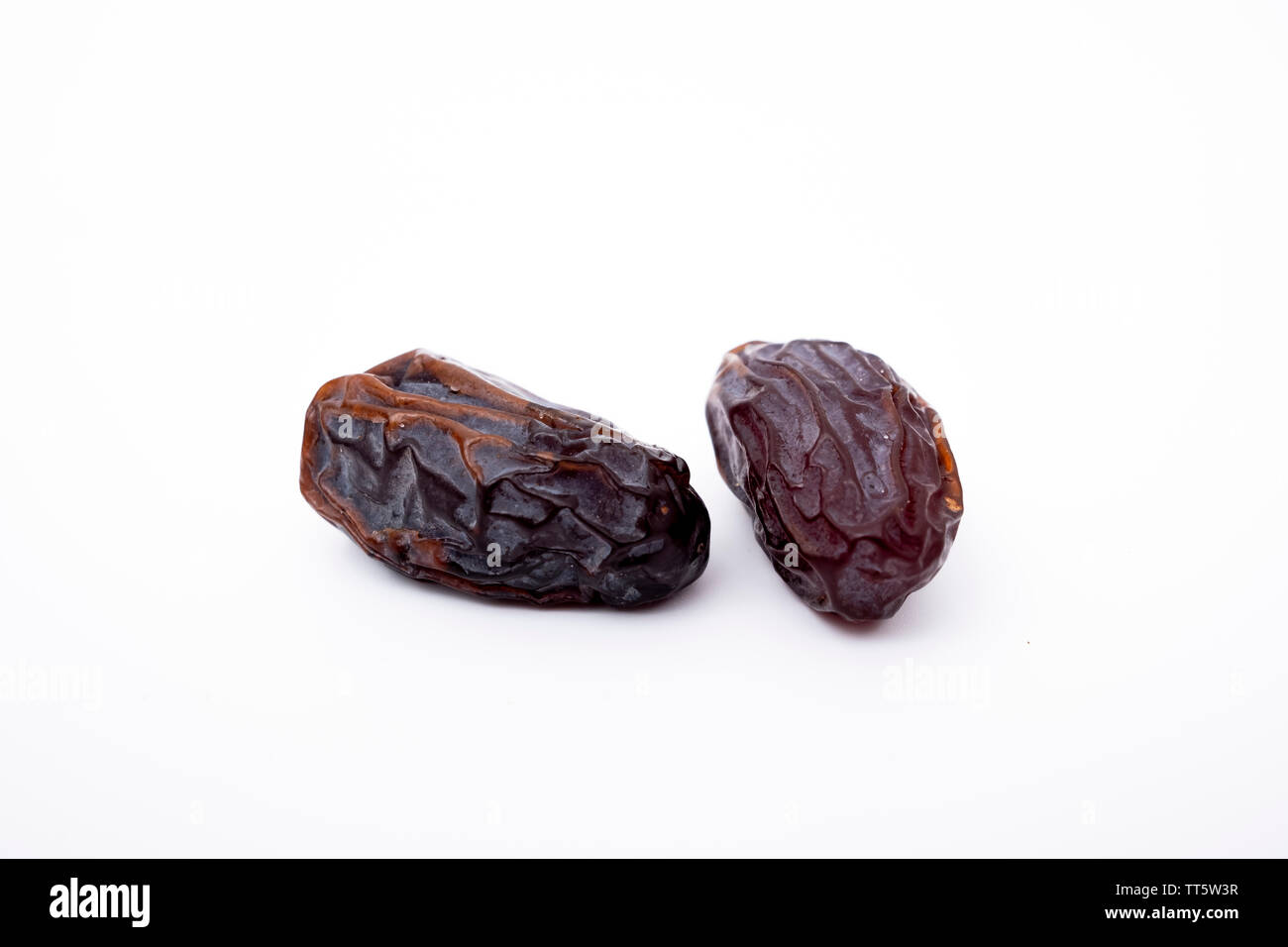 Nahaufnahme Makro Foto von Heap rohe frische Termine Obst Stockfoto