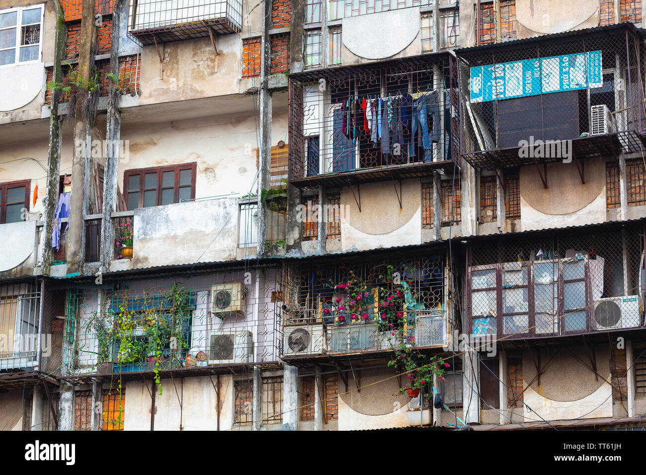 Urban high rise Apartments, Hanoi, Vietnam, Asien Stockfoto