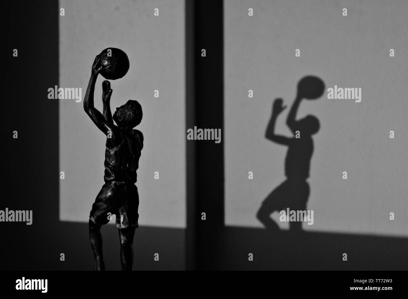 Basketball Trophy und sein Schatten Stockfoto