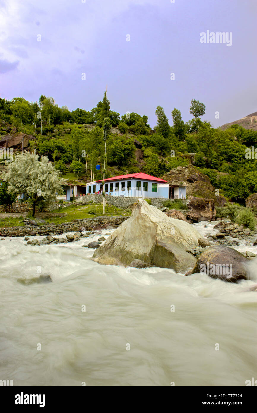 Ein Hotel in minapin Tal Stockfoto