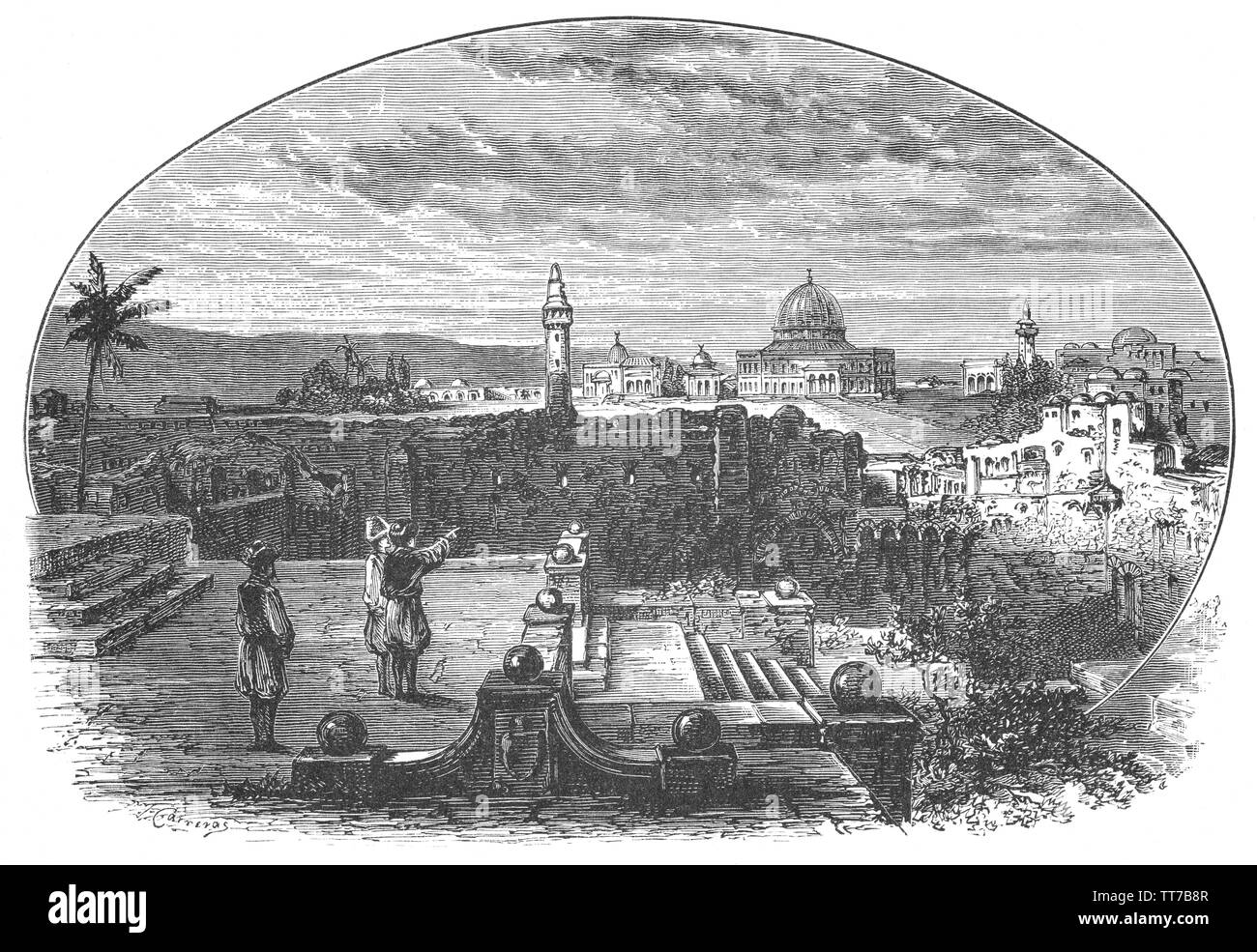 Ein Blick auf den Berg Zion, einem Hügel in Jerusalem gerade außerhalb der Mauern der alten Stadt, obwohl der Name nacheinander an drei Standorten in der Jerusalemer die altehrwürdige Name erhalten, aber die Position, die Sie als Mittelpunkt des biblischen Jerusalem auf die Website am besten in Ihrer eigenen Zeit als verehrt wird verschoben. Stockfoto