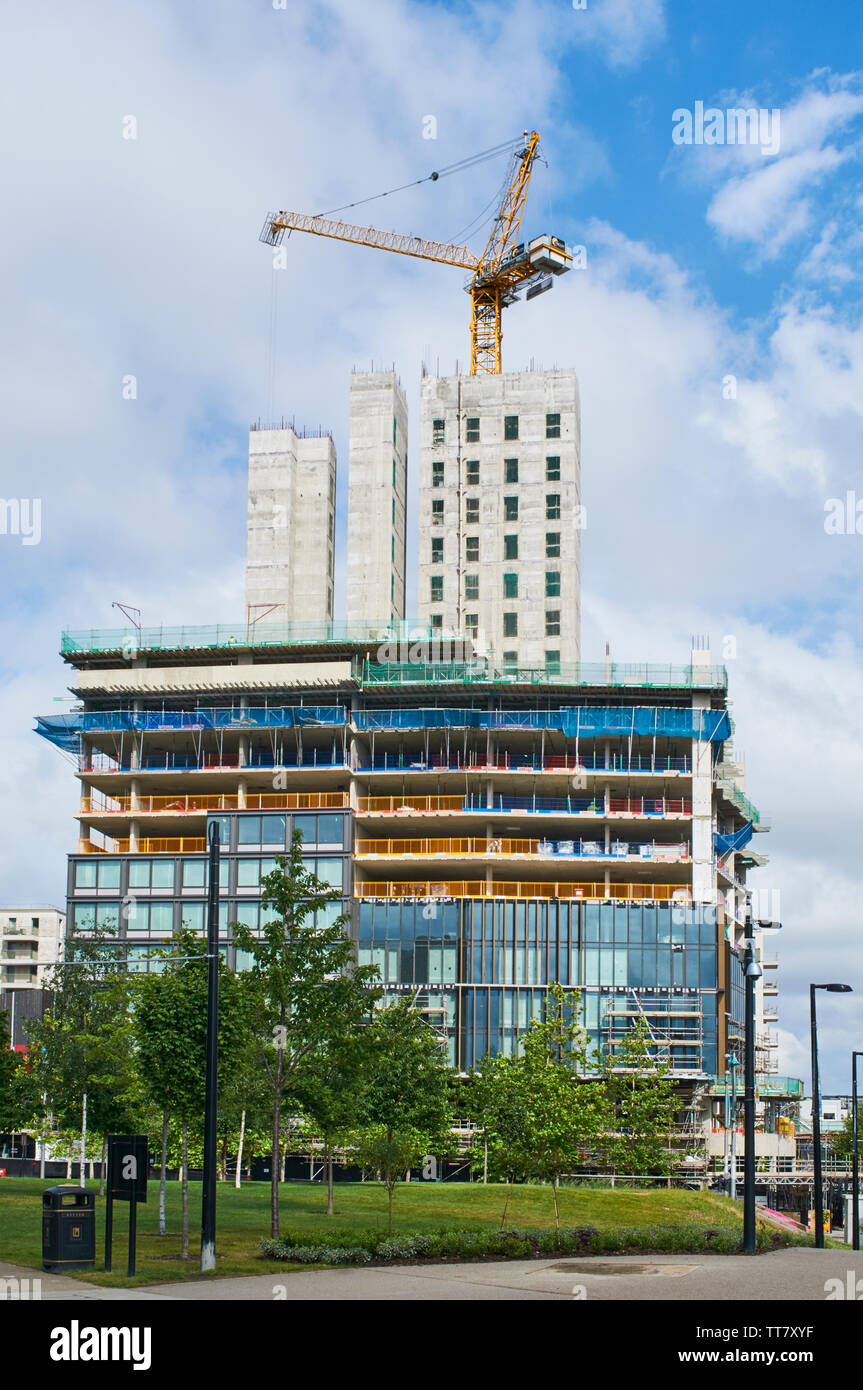 Neue Gebäude Entwicklung in East Village, Stratford, London, UK Stockfoto
