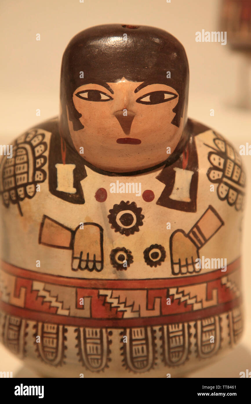 Spanien, Madrid, Nazca Kultur Ausstellung, Keramik, Stockfoto