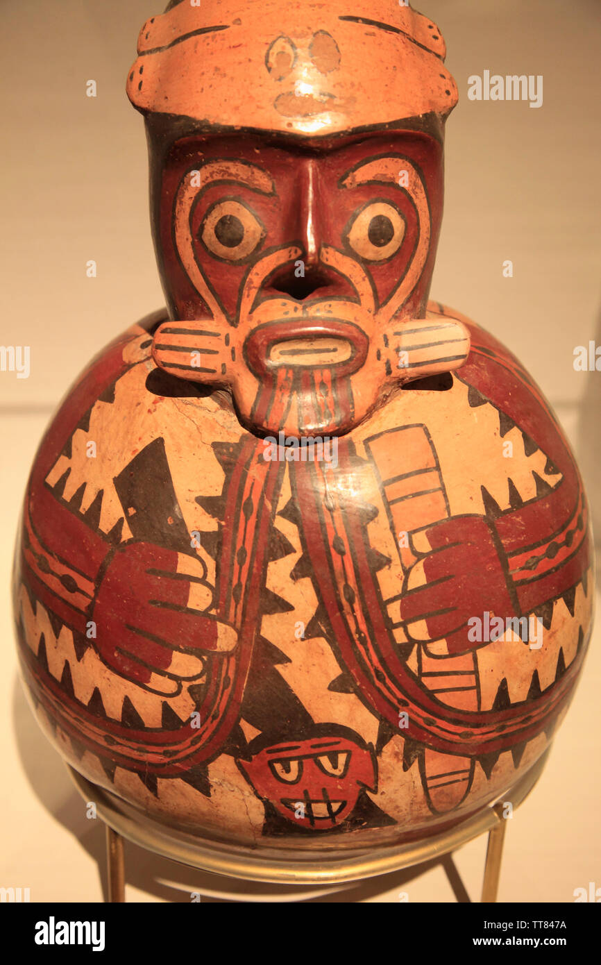 Spanien, Madrid, Nazca Kultur Ausstellung, Keramik, Stockfoto