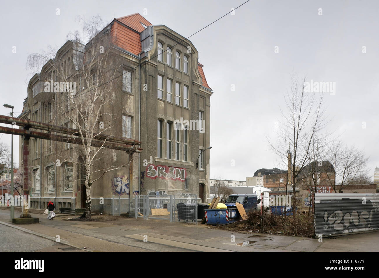 Gebäude in der Stasi HQ Gebäude komplex, Hohenschonhausen, Berlin, Deutschland. Stockfoto