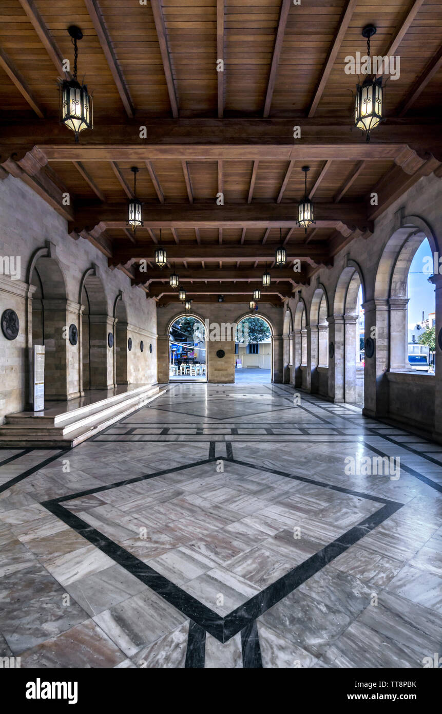 Heraklion, Kreta/Griechenland. Venezianische Loggia Blick. Es ist das Gebäude beherbergt heute das Rathaus der Stadt Heraklion Stockfoto