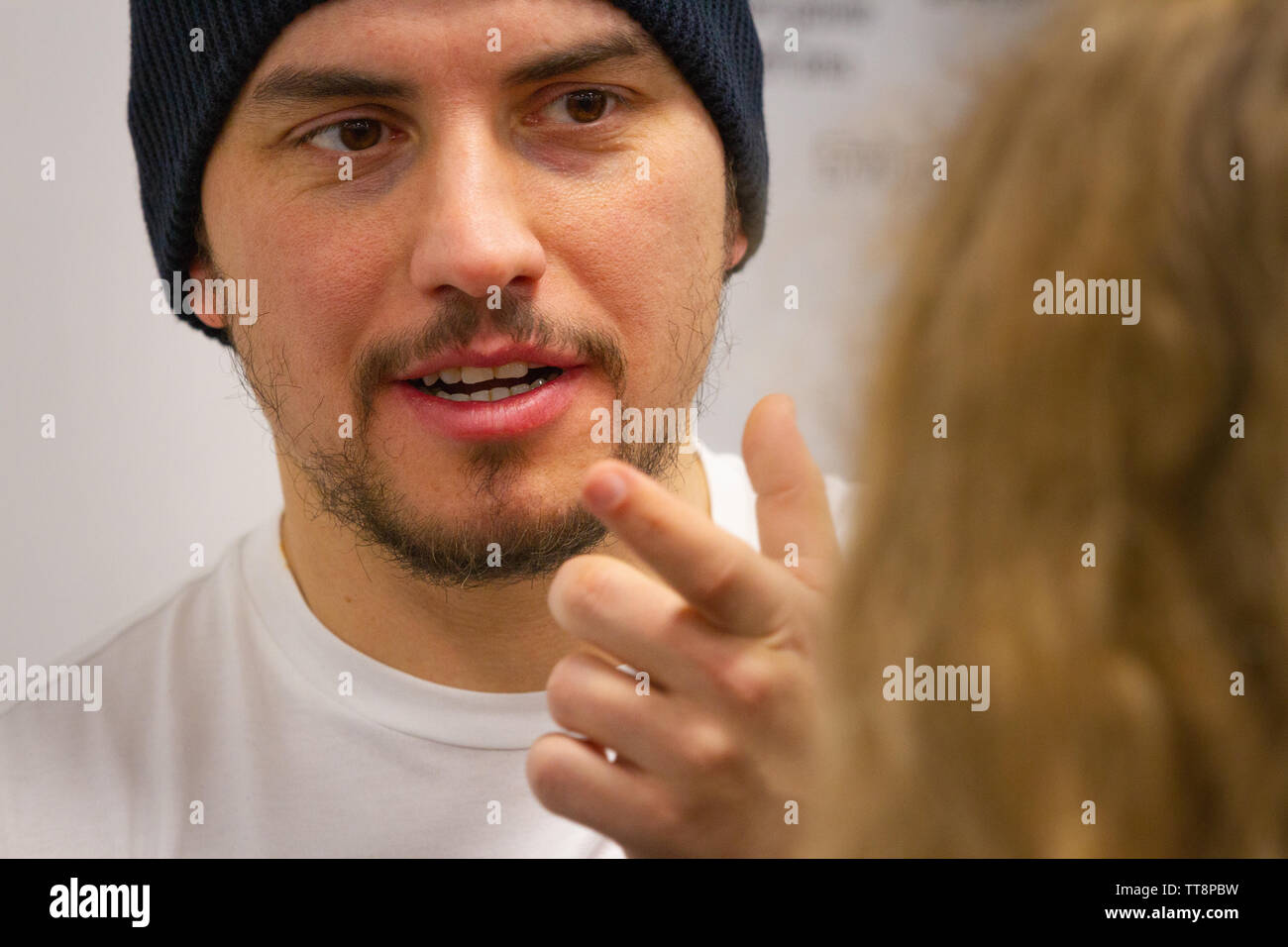 Egor Orudzhev, SMP-Racing Team Fahrer, post Qualifying Pressekonferenz, WEC insgesamt 6 Stunden von Spa-Francorchamps 2019 Stockfoto