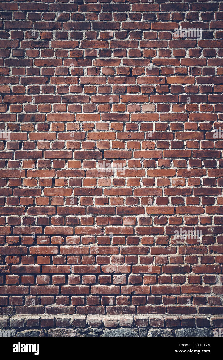 Farbe getonte Bild einer dunklen Mauer. Stockfoto