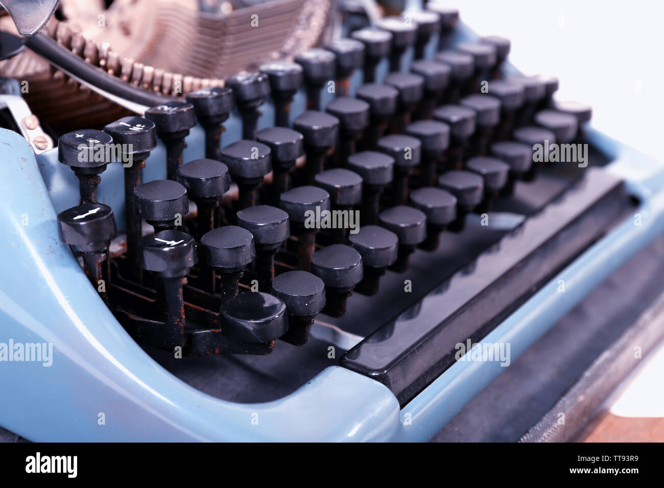 Retro Schreibmaschine, Nahaufnahme Stockfoto