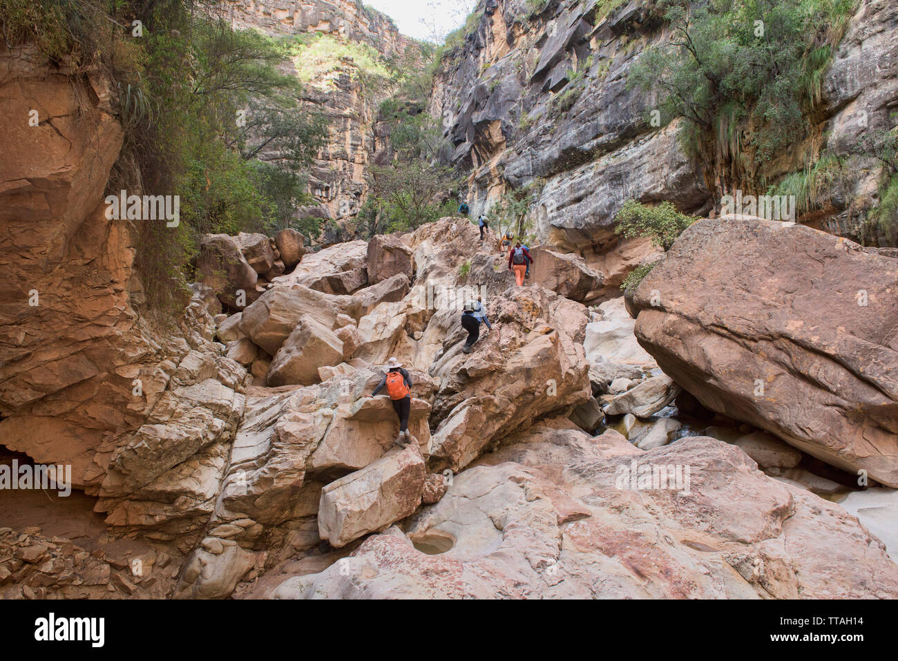 Trekking in der schönen Torotoro Canyon, Torotoro, Bolivien Stockfoto