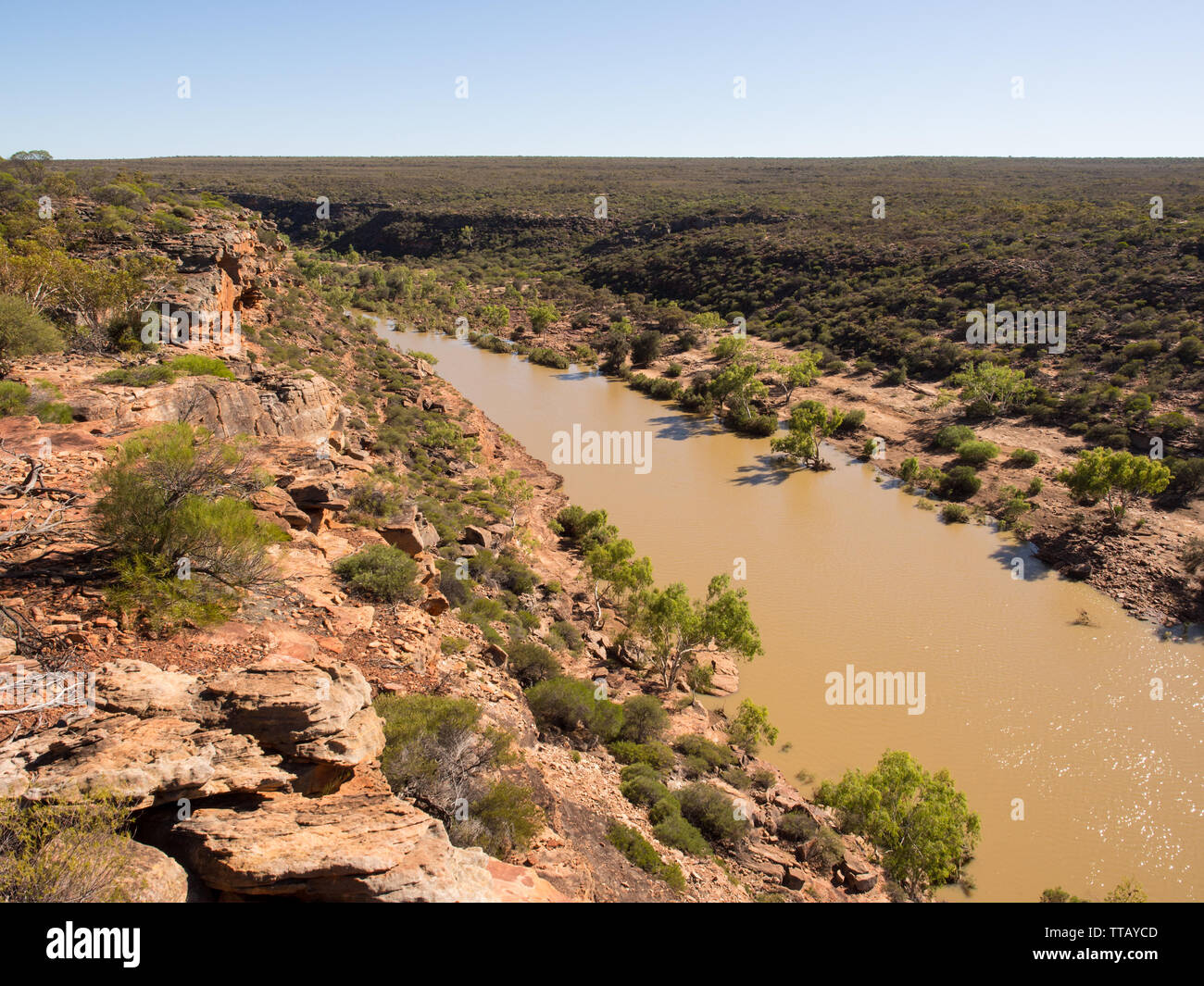 Hawks Head Aussichtspunkt, Kalbarri Nationalpark, Western Australia Stockfoto