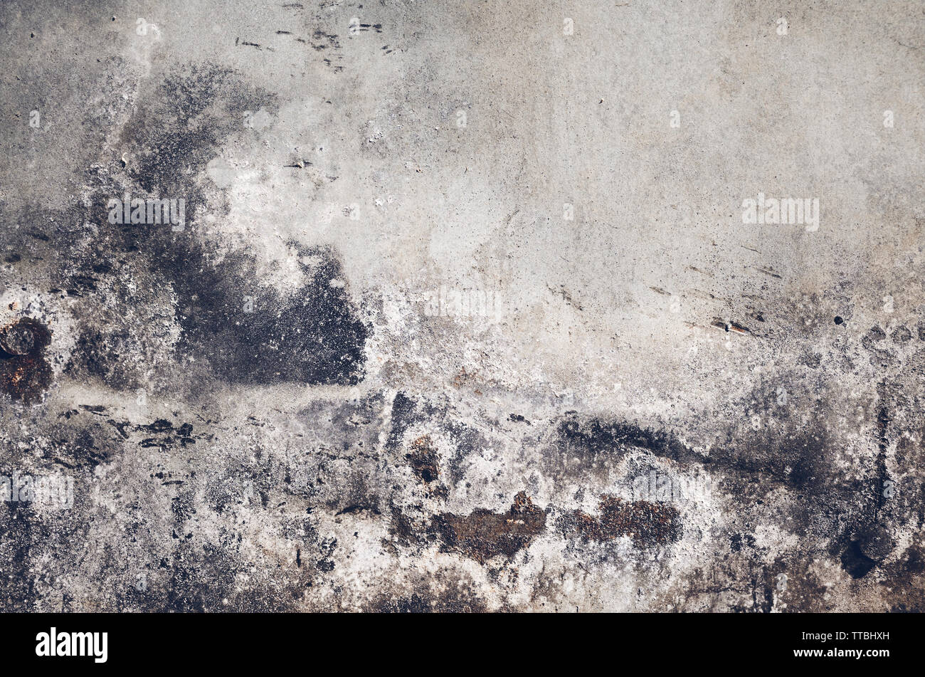 Bild eines alten Flecken an der Wand, Farbe getonte Abstrakt Hintergrund oder Textur. Stockfoto