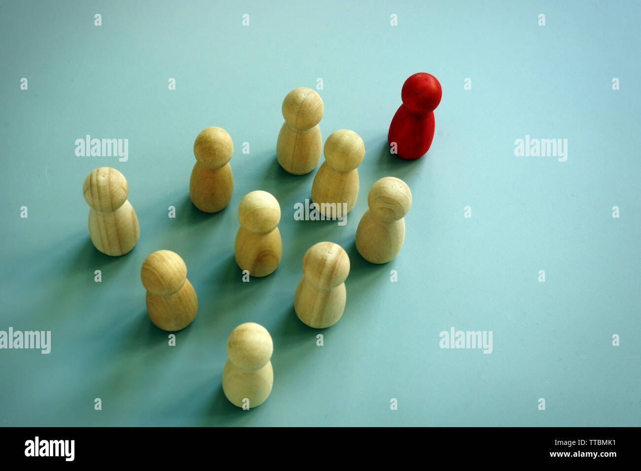 Erfolgreiche Führungskraft in der Wirtschaft. Führung und Management. Stockfoto