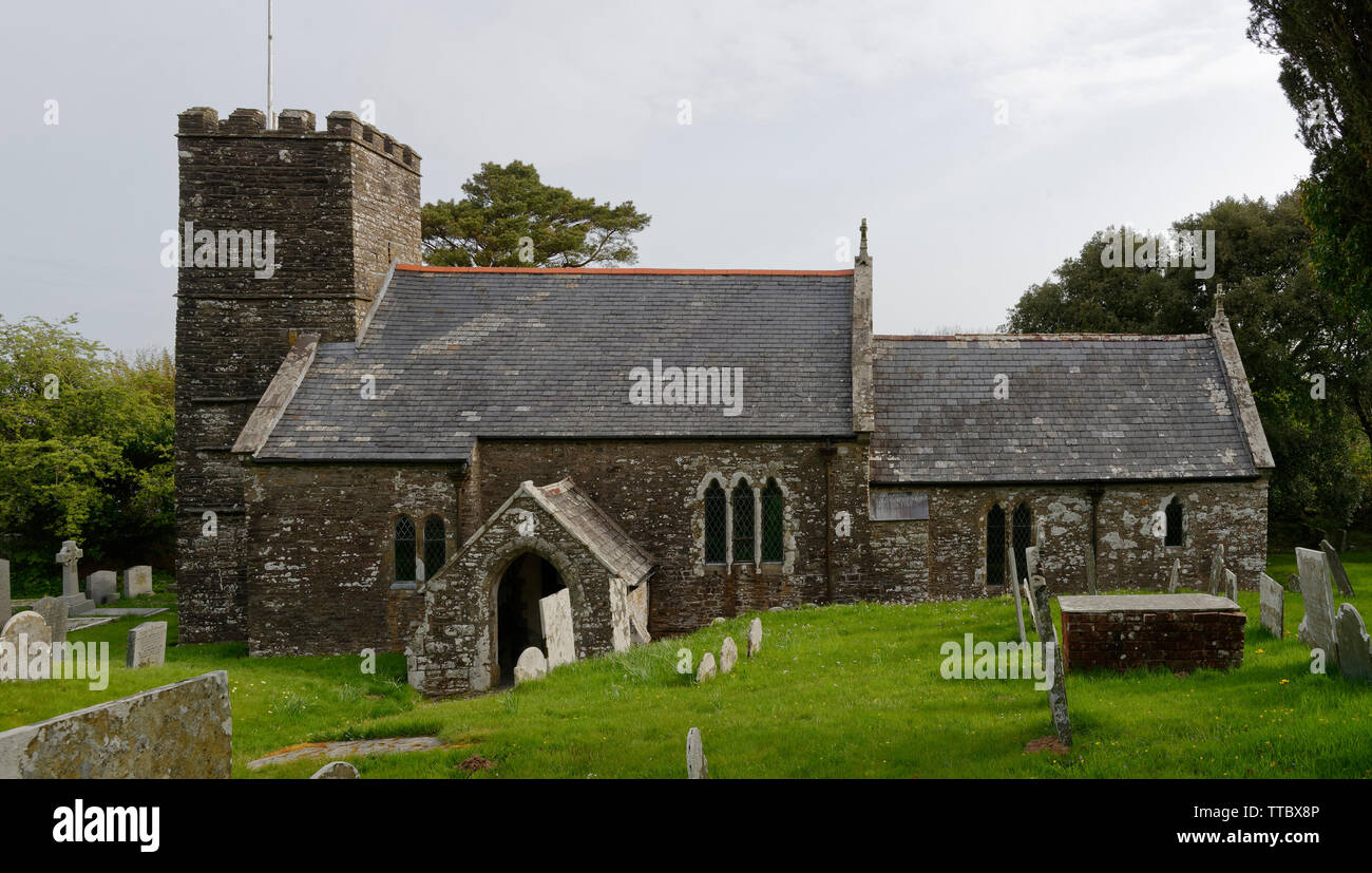 St Martin's, Martinhoe, North Devon denkmalgeschützte mittelalterliche Kirche aus dem 11. Jahrhundert Stockfoto