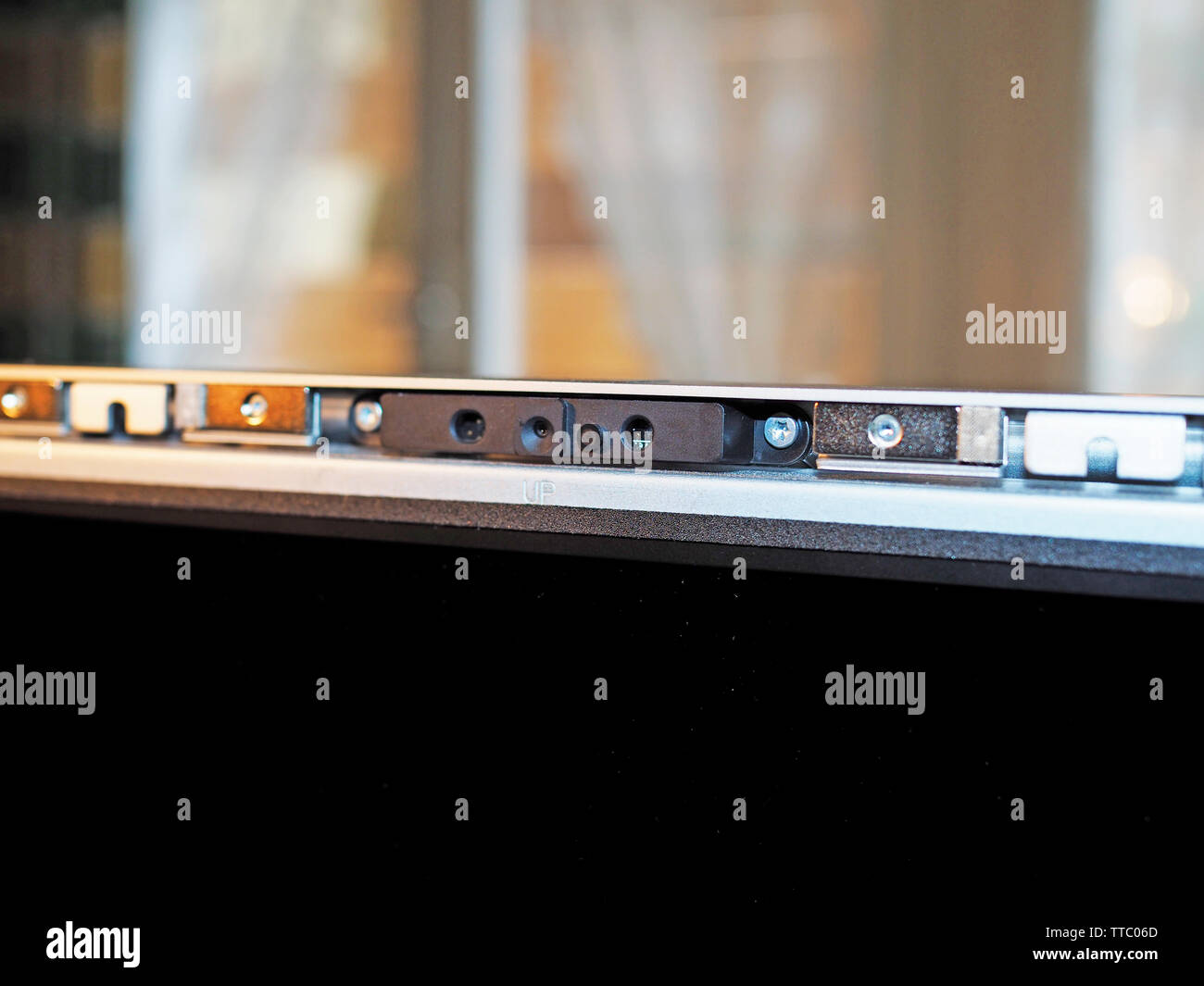 Kamera und Lautsprecher eines iMacs Stockfoto