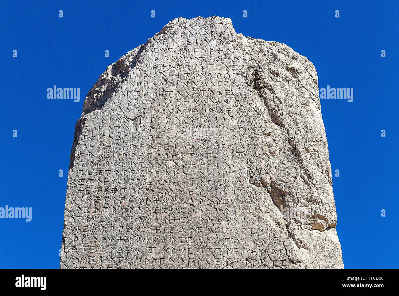Antike Stadt Xanthos Obelisk Stockfoto