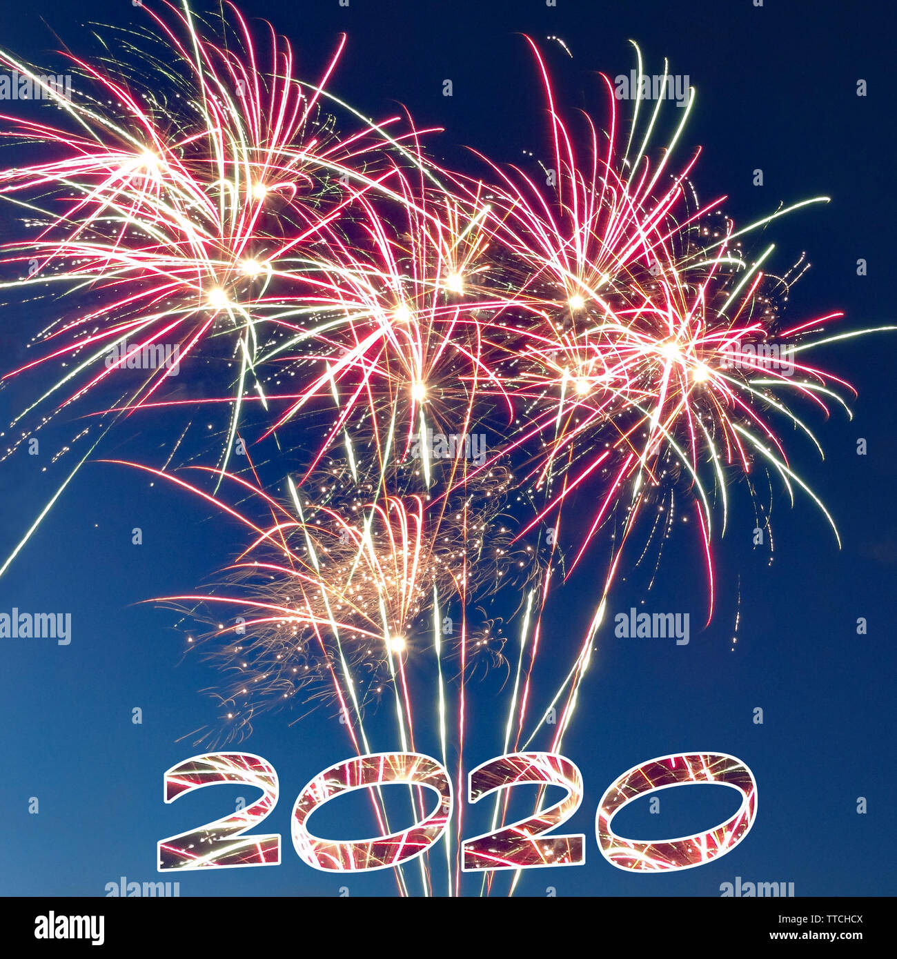 Feuerwerk Silvester Hintergrund 2020