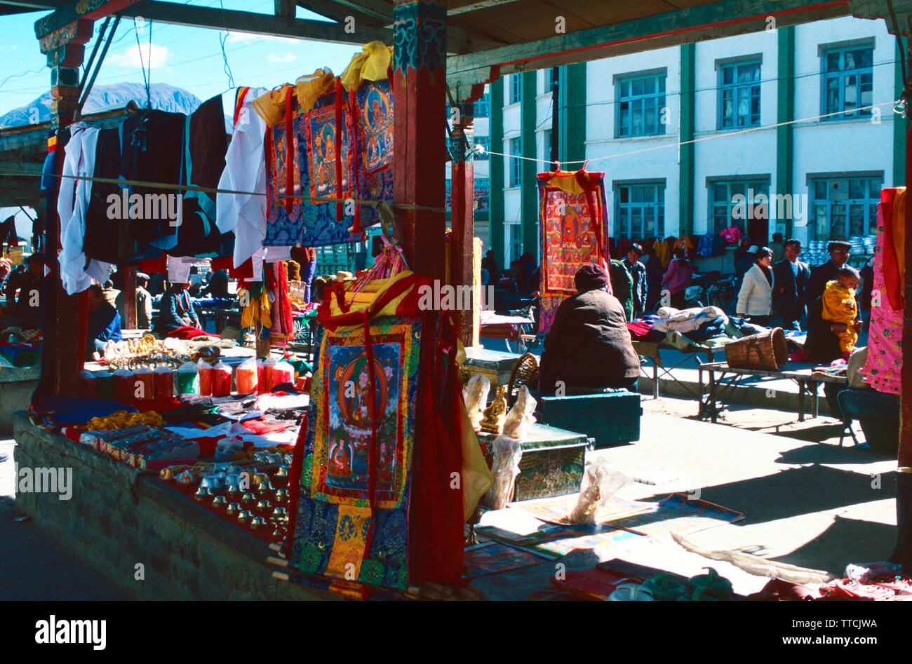 Shigatse Markt, Tibet Stockfoto