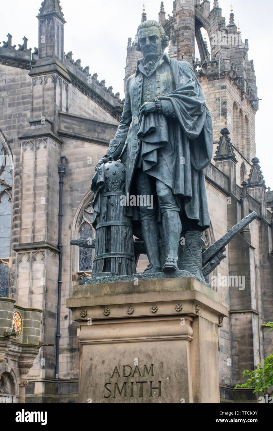 Statue von Ökonom Adam Smith Edinburgh Schottland Stockfoto