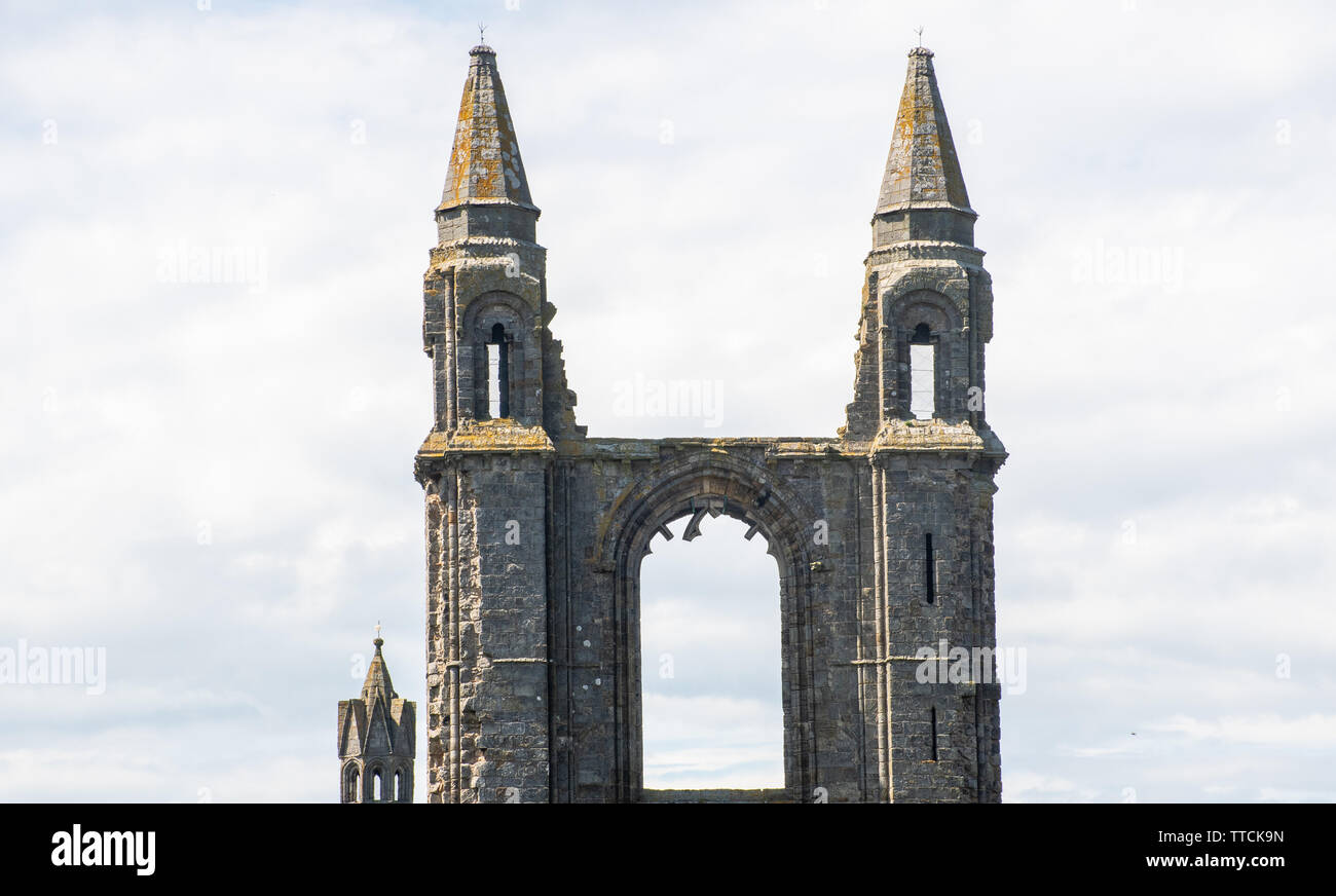 Top von St Andrews Cathedral Stockfoto