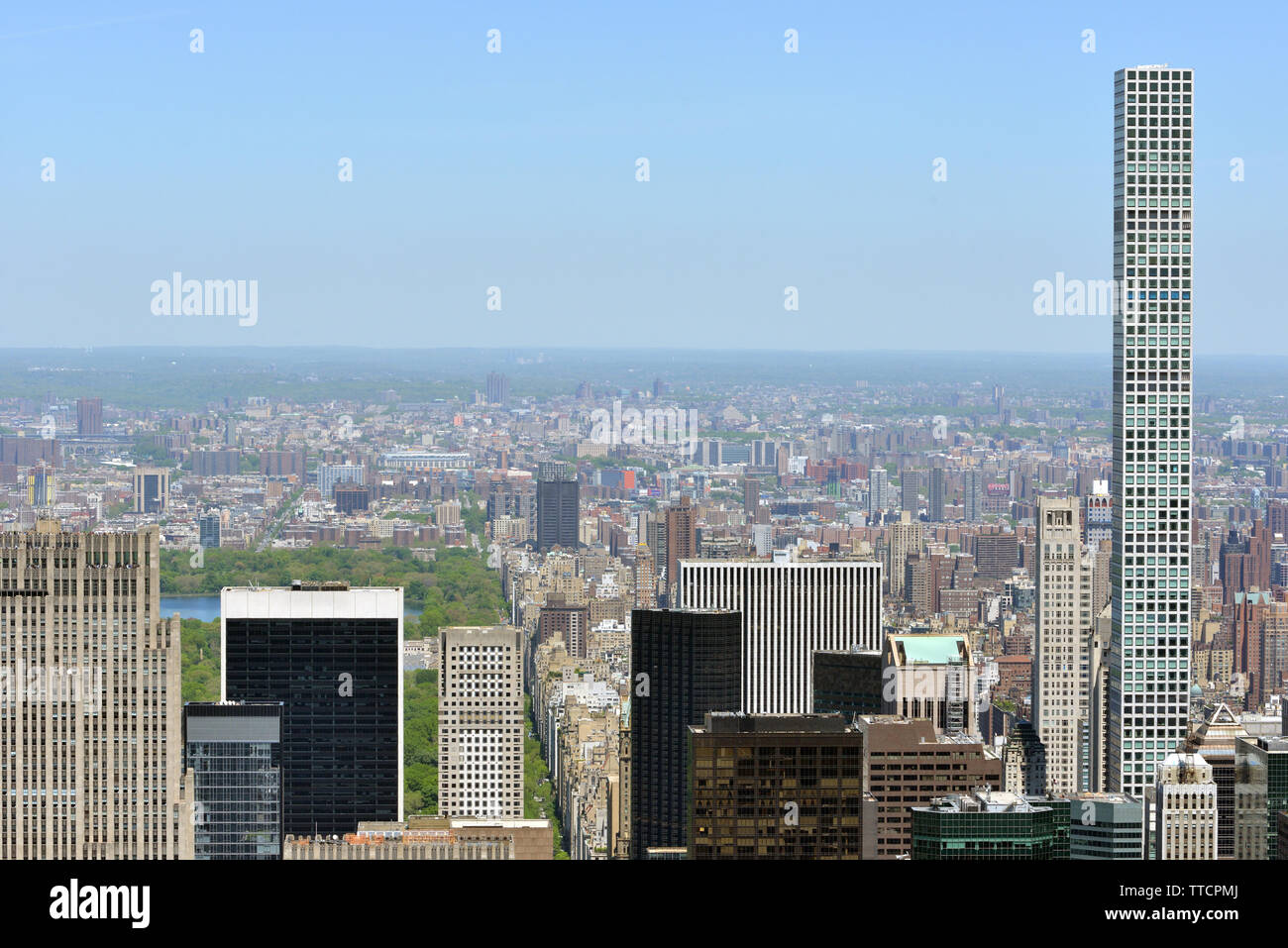 432 Park Avenue Wohnwolkenkratzer Und Blick Auf Den Central Park Stockfotografie Alamy