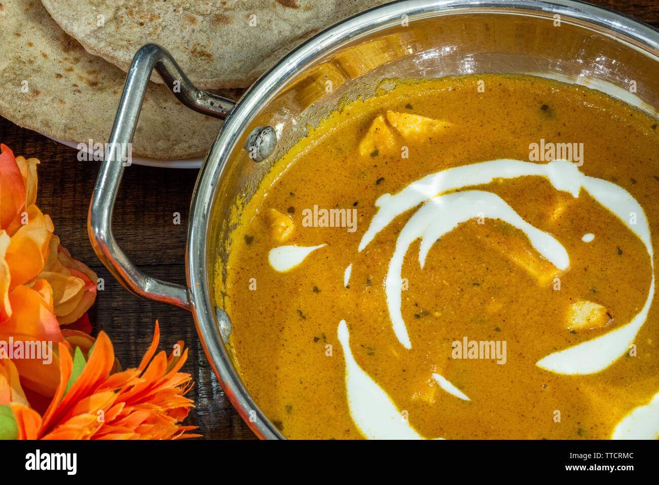 Authentische indische Speisen Stockfoto