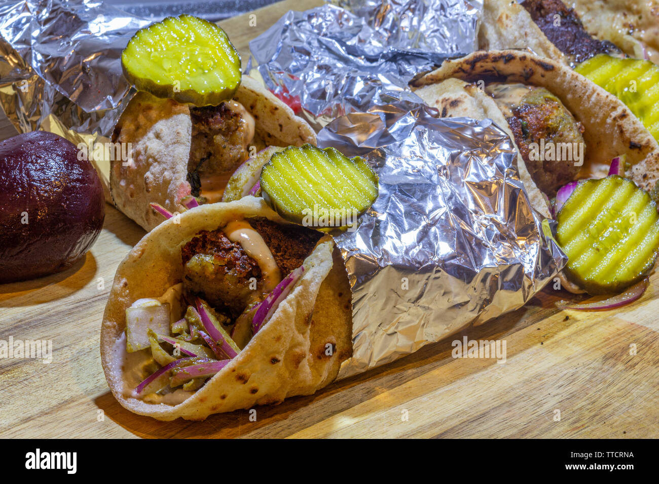 Authentische indische Speisen Stockfoto