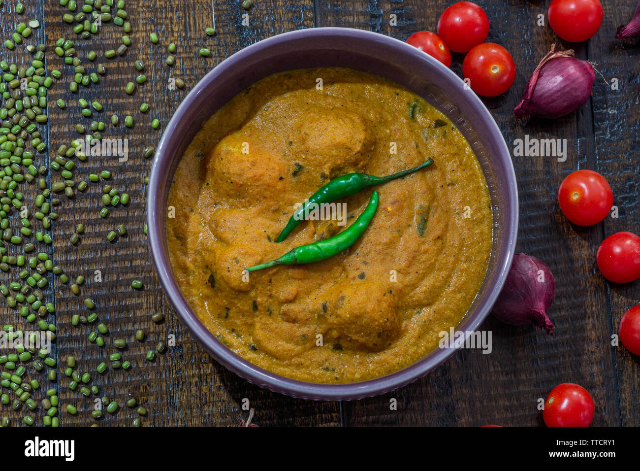 Authentische indische Speisen Stockfoto