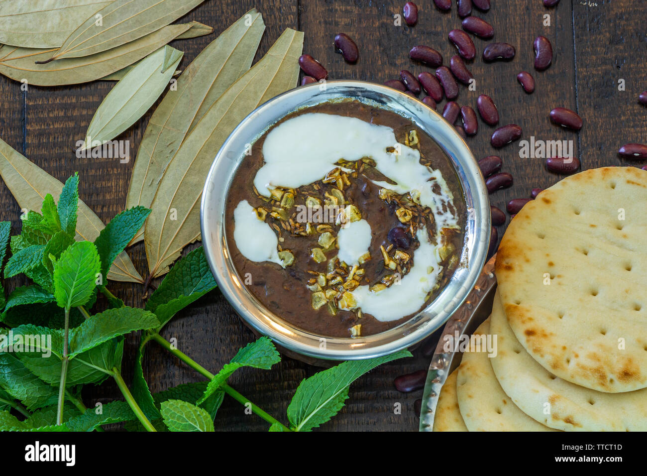 Authentische indische Speisen Stockfoto