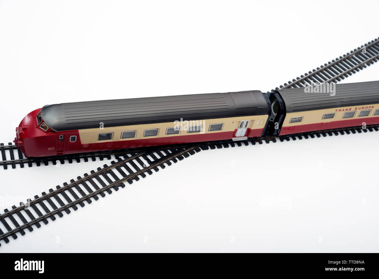 Trans Europa Express Model Railway Stockfoto