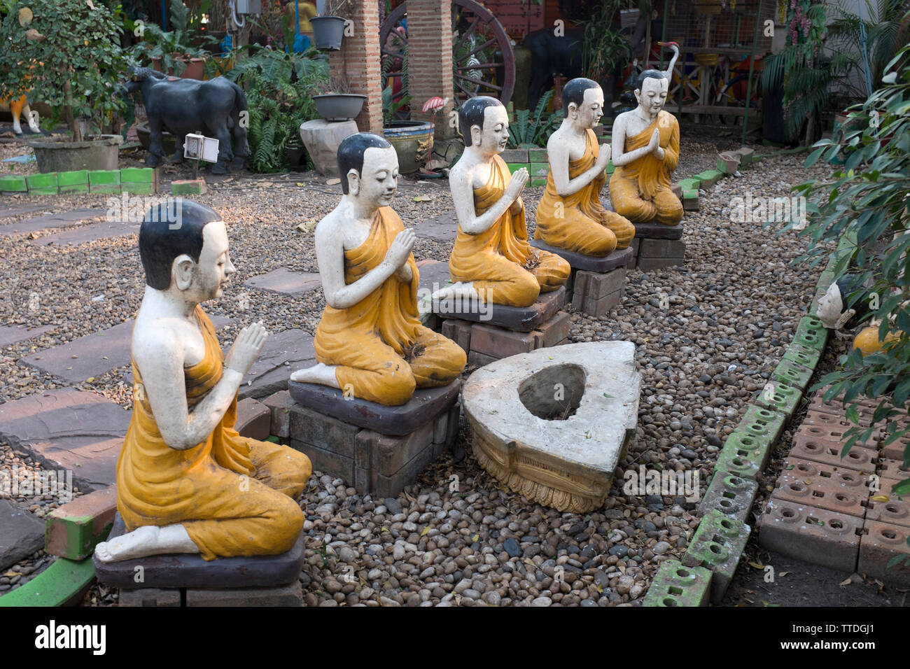 Wat Tha Ka Rong Tempel Ayutthaya Thailand Stockfoto