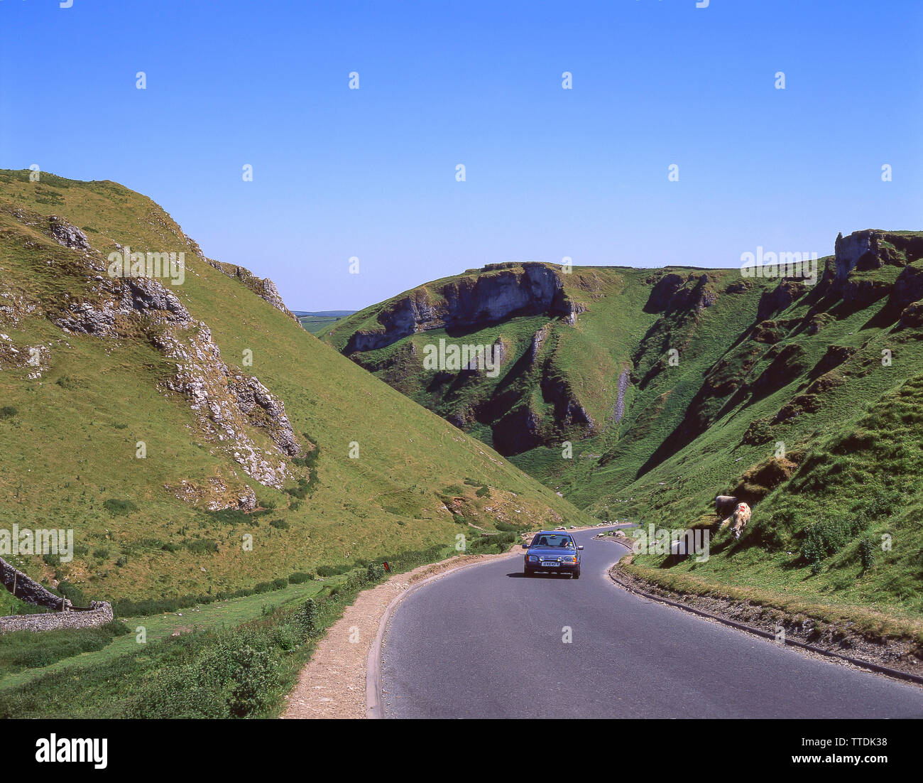 Winnats, Derbyshire Peak District, Derbyshire, England, Vereinigtes Königreich Stockfoto