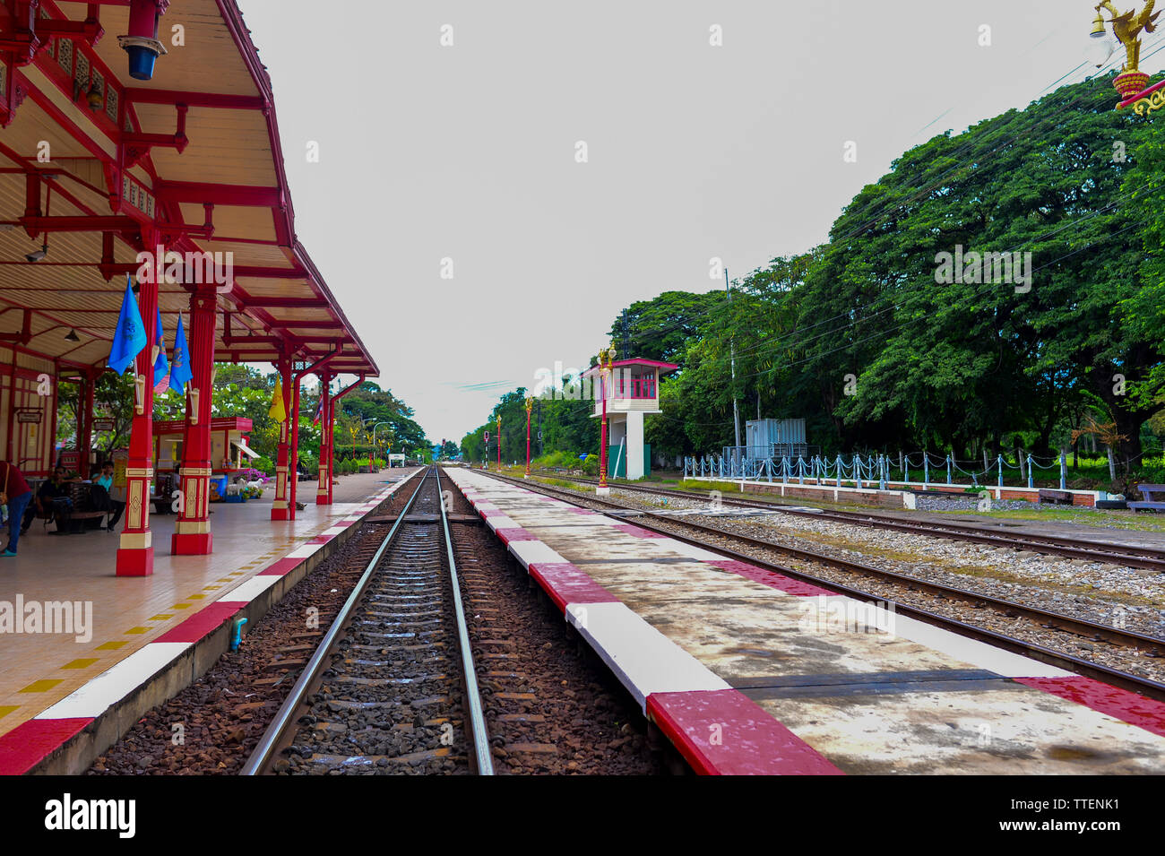 Hua Hin, Thailand, 4. Oktober 2016. Der Bahnhof Hua Hin, es ist ein Bahnhof in Hua Hin Verstiess, Prachuap Khiri Khan Provinz. Stockfoto